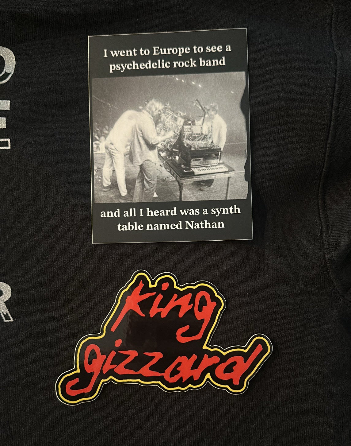 King gizzard Europe rave stickers