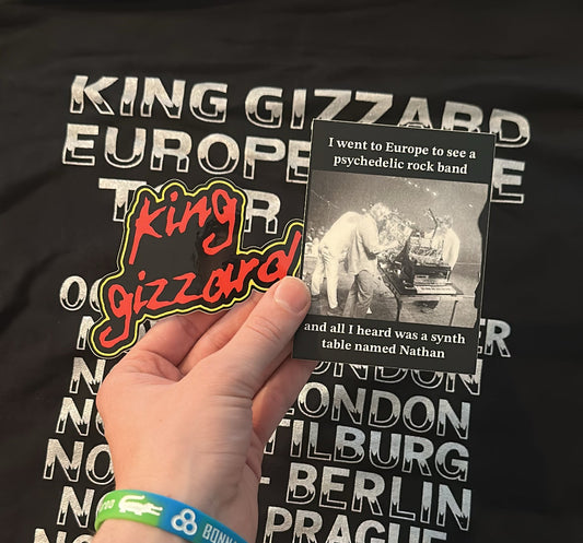 King gizzard Europe rave stickers